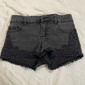 Urban Heritage Black Lace Jean Shorts